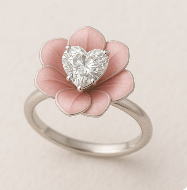 Open Petal Rose Ring